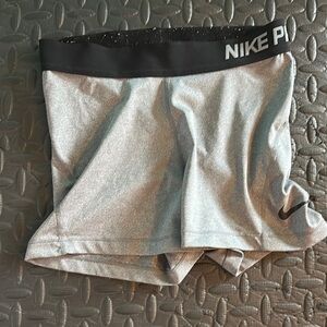 Nike Gray and Black Athletic Shorts